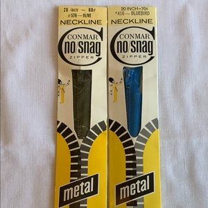 4 vintage ConMar zippers 20” & 22” sewing project